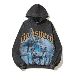 Godspeed Black Hoodie with Blue Graphic